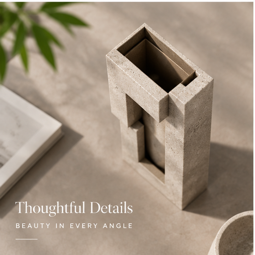 PLIOXOO® sculpture vase styled on coffee table with yellow flowers and books – Modern Sculpture Vase: Art Meets Everyday Living