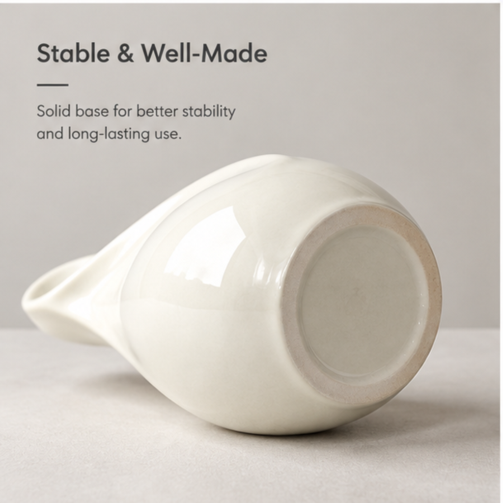 PLIOXOO® ceramic vase base showing solid construction for better stability and long-lasting use