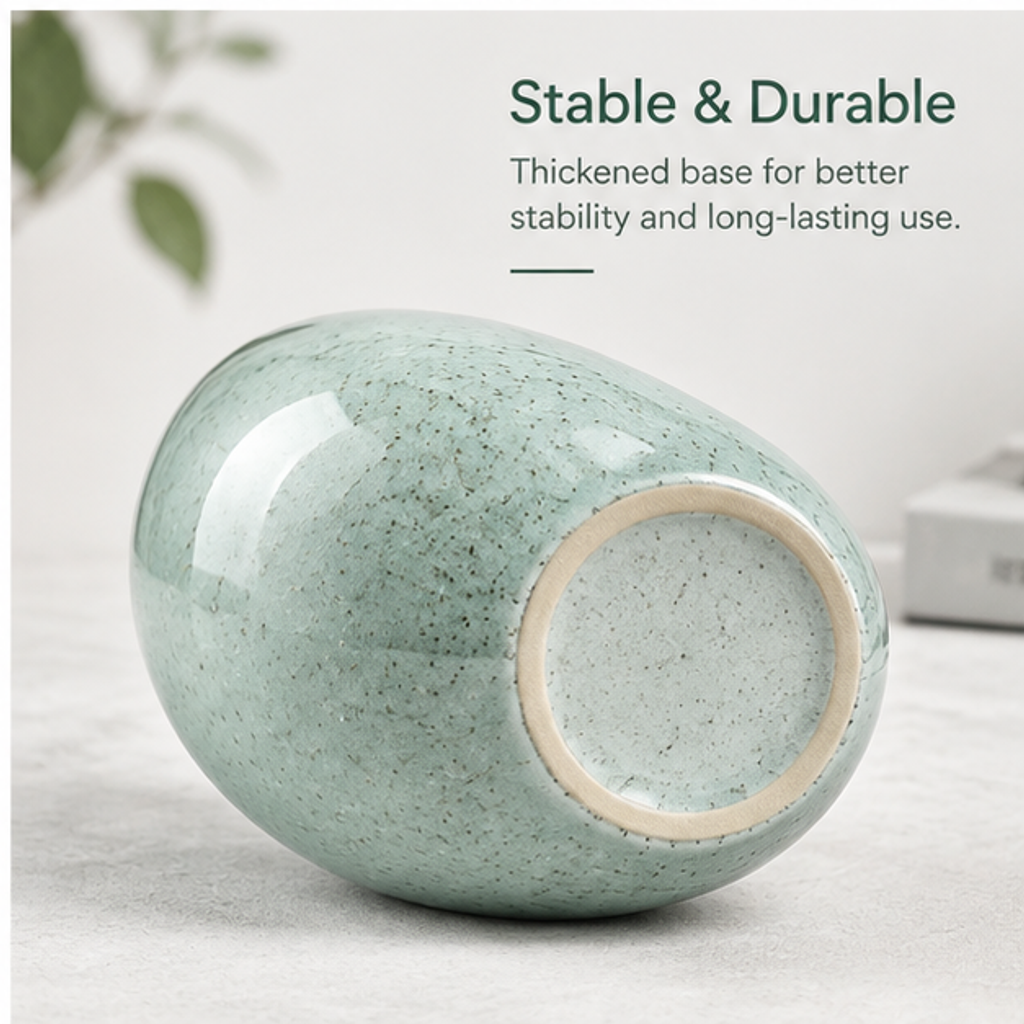 PLIOXOO® ceramic vase base close-up – Stable & Durable: thickened base for better stability and long-lasting use